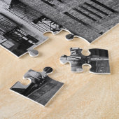 Empire State Gebäude, Stormy NYC skyline, B&W Puzzle (Seite)