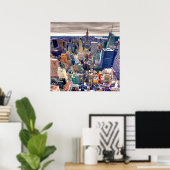 Empire State Gebäude und Midtown Manhattan Poster (Heimbüro)