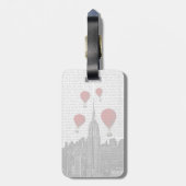Empire State Gebäude und Red Hot Air Balloons Gepäckanhänger (Rückseite vertikal)