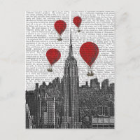 Empire State Gebäude und Red Hot Air Balloons
