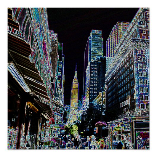 Empire State Gebäude vom 42. Poster (Vorderseite)