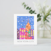 Empire State in Snow Postcard Postkarte (Stehend Vorderseite)