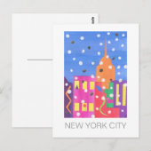 Empire State in Snow Postcard Postkarte (Vorne/Hinten)