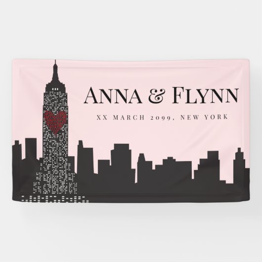 Empire State New York City Skyline Cityscape Party Banner (Horizontal)