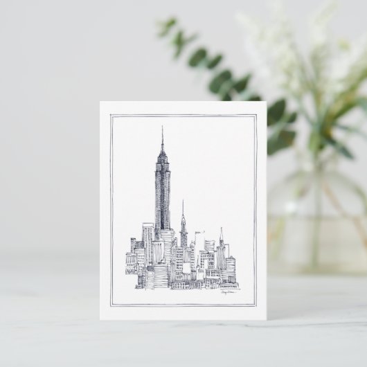 Empire State Postkarte (Stehend Vorderseite)