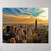 Empire State Sunset in New York City Poster (Vorne)