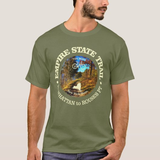 Empire State Trail (Fahrrad c) T-Shirt (Vorderseite)