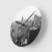 Empire States Building Manhattan Runde Wanduhr (Winkel)