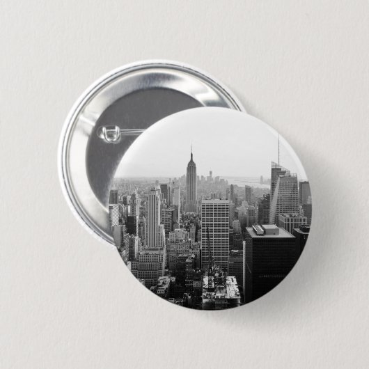 Empire States Gebäude Manhattan Button (Vorne & Hinten)