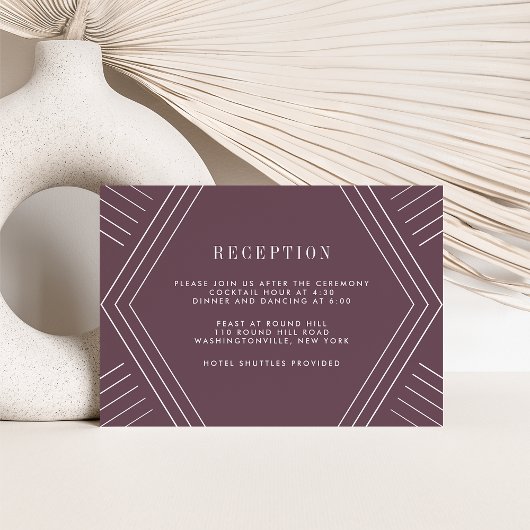 Empire Wedding Reception Card | Eggpflanze Einladung