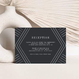 Empire Wedding Reception Card | Holzkohle Einladung