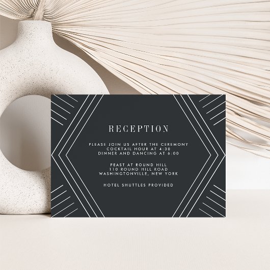 Empire Wedding Reception Card | Holzkohle Einladung