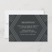 Empire Wedding Reception Card | Holzkohle Einladung (Vorderseite)