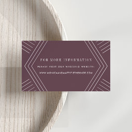 Empire Wedding Website Cards | Eggpflanze Begleitkarte