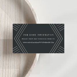 Empire Wedding Website Cards | Holzkohle Begleitkarte
