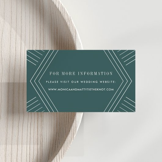 Empire Wedding Website Cards | Jasper Begleitkarte