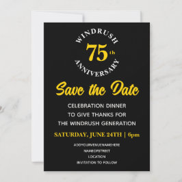 Empire WINDRUSH Generation 75 Jahre alt Save The Date