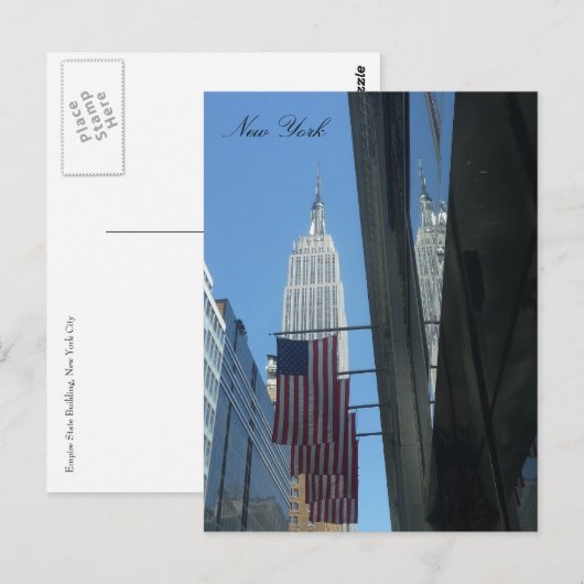 Empireflagge spiegelt postkarte (Vorne/Hinten)