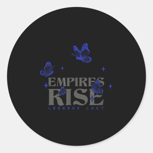 Empires Rise Legend Letzte Inspiration Butterfly Q Runder Aufkleber (Vorderseite)