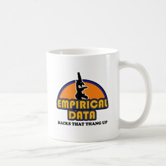 Empirische Daten-Rückseiten dieses Thang oben Kaffeetasse