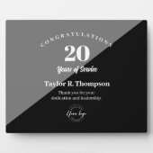 Employee 20 years of service Custom logo Fotoplatte (Vorderseite)