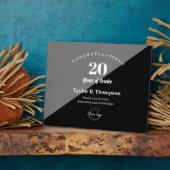 Employee 20 years of service Custom logo Fotoplatte (Seite)