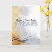 Employee 9th Anniversary Artistic Ink Abstract Karte (Gelbe Blume)