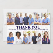 Employee Appreciation Personalized 8 Photo Collage Dankeskarte (Vorderseite)