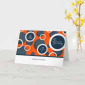 Employee Birthday Orange Geometric Business Name Karte (Gelbe Blume)