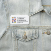 Employee Branded Company Logo White Magnetic Namensschild (Beispiel)