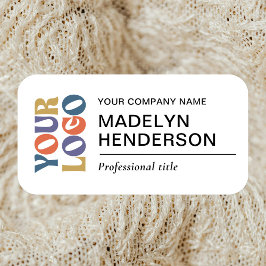 Employee Branded Company Logo White Magnetic Namensschild