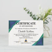 Employee Certificate of Achievement Award Begleitkarte (Stehend Vorderseite)