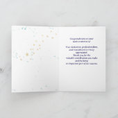 Employee Custom Name Work Anniversary Elegant Gold Karte (Innenseite)