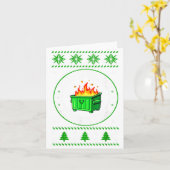 Employee Dumpster Fire Resnse Team Ugly Christmas Karte (Gelbe Blume)