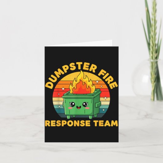 Employee Dumpster Fire Resnse Team Ugly Christmas  Karte (Vorderseite)