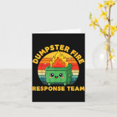 Employee Dumpster Fire Resnse Team Ugly Christmas  Karte (Gelbe Blume)