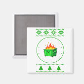 Employee Dumpster Fire Resnse Team Ugly Christmas Magnet (Vorderseite/Rückseite)