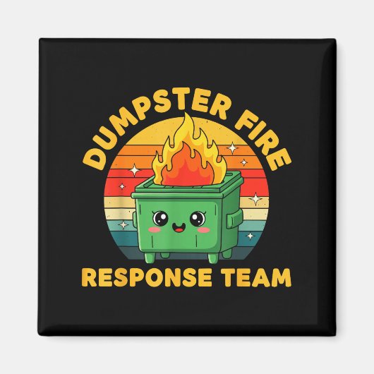 Employee Dumpster Fire Resnse Team Ugly Christmas Magnet (Vorne)