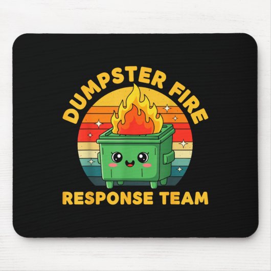 Employee Dumpster Fire Resnse Team Ugly Christmas Mousepad (Vorne)