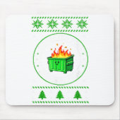 Employee Dumpster Fire Resnse Team Ugly Christmas Mousepad (Vorne)