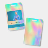 Employee Foto Rainbow Holographic Ausweis (Vorder- & Rückseite)