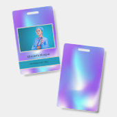 Employee Foto Trendy Holographic Ausweis (Vorder- & Rückseite)