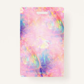 Employee Foto Trendy Holographic Opal Ombre Ausweis (Rückseite)