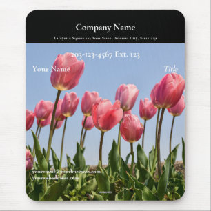 Employee Gift Mousepad Pink Tulips - HAMbyWG