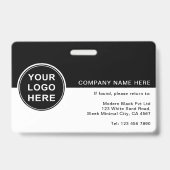 Employee ID Professional Corporate QR Code Badge Ausweis (Rückseite)