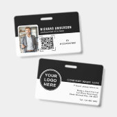 Employee ID Professional Corporate QR Code Badge Ausweis (Vorder- & Rückseite)