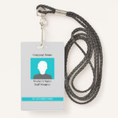  Employee ID Workers Employee Staff Member Badge 2 Ausweis (Vorderseite mit Schlüsselband)
