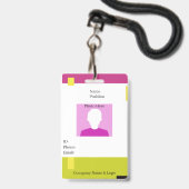 Employee ID Workers Employee Staff Member Badge 3 Ausweis (Front with Lanyard)