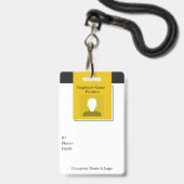 Employee ID Workers Employee Staff Member Badge 4 Ausweis (Vorderseite mit Lanyard)