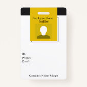 Employee ID Workers Employee Staff Member Badge 4 Ausweis (Vorderseite)